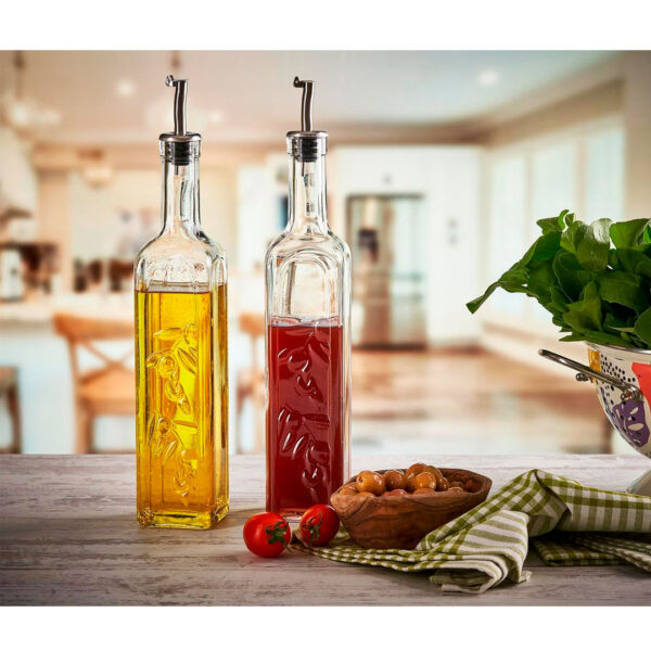 ست سرو روغن و سرکه شیشهای پاشاباغچه مدل Homemade کد 80229 بسته ۲ عددی