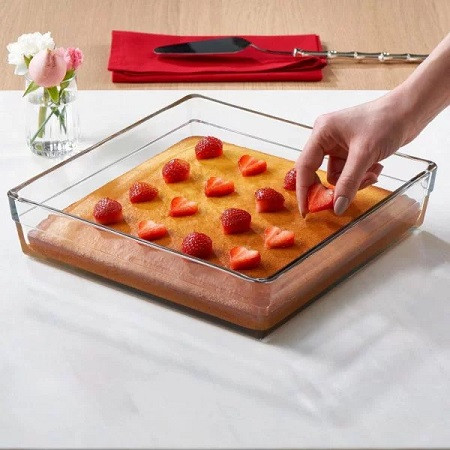 تابه پیرکس مربعی بورجام پاشاباغچه مدل Borcam کد 59304 مقاوم در برابر حرارت