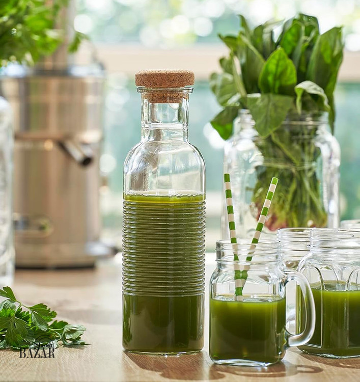 بطری آب شیشهای پاشاباغچه مدل HOOP کد 80352 با طراحی شیک و کاربردی