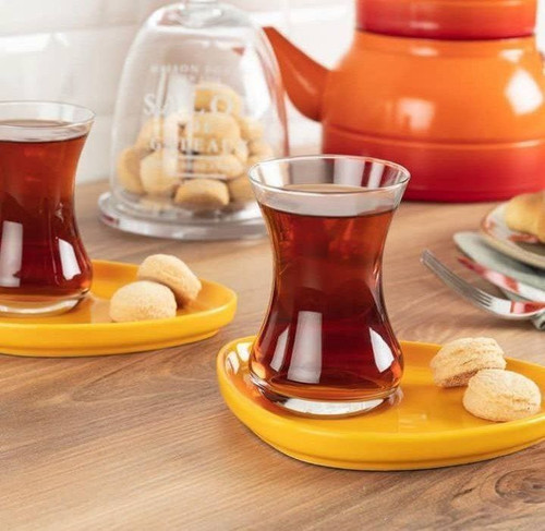 ست ۶ عددی استکان کمرباریک شیشهای پاشاباغچه مدل آیدا کد 62511 مناسب سرو چای