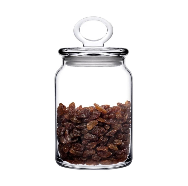 بانکه شیشهای پاشاباغچه مدل Kitchen با درب فلزی و طراحی شفاف برای نگهداری مواد خشک