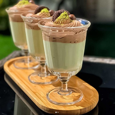 ست ۲ عددی ظرف دسر پاشاباغچه مناسب سرو بستنی، میوه و ژله