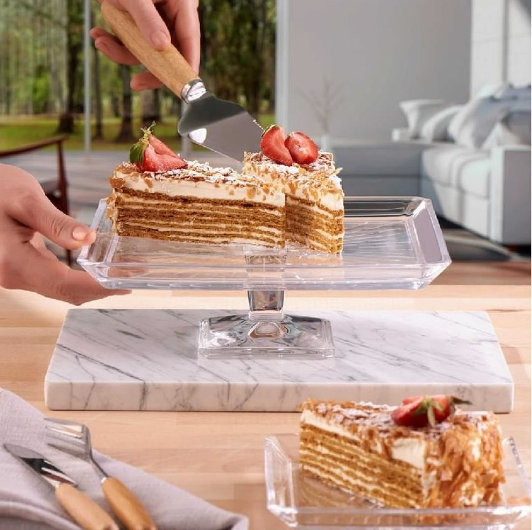 شیرینیخوری شیشهای پاشاباغچه مدل مالدن کد 950008 با طراحی مدرن و پایهدار