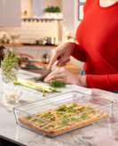 تابه شیشهای مستطیلی پاشاباغچه مدل Borcam کد 59324 – مناسب پخت انواع غذا در فر و سرو مستقیم روی میز