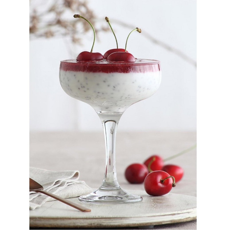 ست 6 عددی بستنی خوری شیشه ای LAV مدل MISS550 با طراحی شفاف و ساده