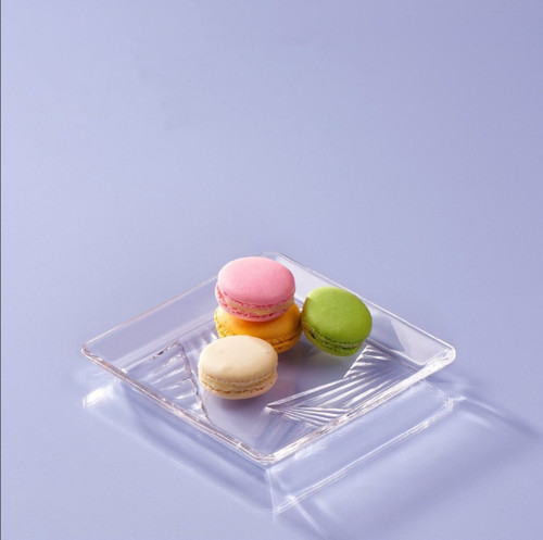 پیشدستی شیشهای پاشاباغچه مدل Madlen کد 68317 – ست دو عددی با طراحی شفاف، زیبا و مقاوم مناسب سرو کیک، میوه و دسر