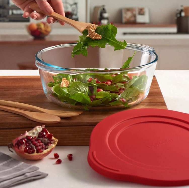 دیس پیرکس دربدار پاشاباغچه بورجام کد 59001 – مناسب برای پخت، سرو و نگهداری غذا با طراحی شفاف، شیک و مقاوم در برابر حرارت