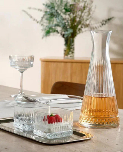 تنگ شیشهای پاشاباغچه مدل ELYSIA کد 80403 – مناسب سرو آب، آبمیوه و نوشیدنیهای سرد