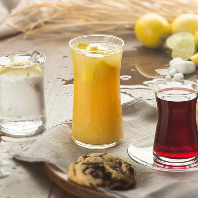 ست ۶ عددی لیوان کمرباریک شیشهای پاشاباغچه مدل هیبلی 420845 با طراحی شیک