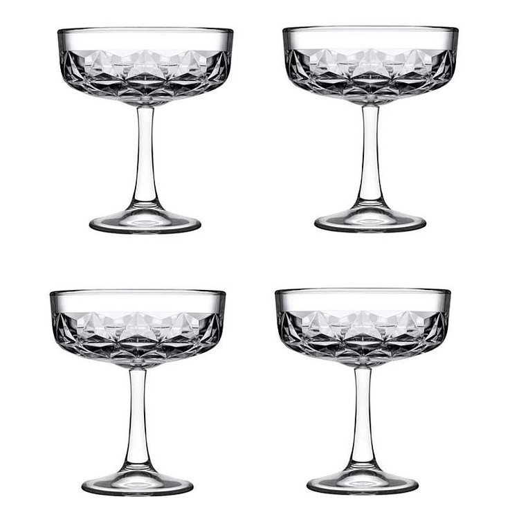 دسر خوری شیشهای پایهدار پاشاباغچه مدل استرلا 440454 مناسب پذیرایی مجلسی