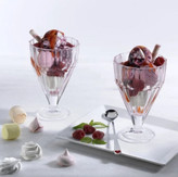 بستنیخوری شیشهای پاشاباغچه مدل Pleats کد 68136، بسته ۲ عددی با طراحی شفاف و شیک