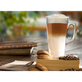 ماگ شفاف و پایهدار Pasabahce مدل VELA با طراحی مدرن برای سرو چای و قهوه