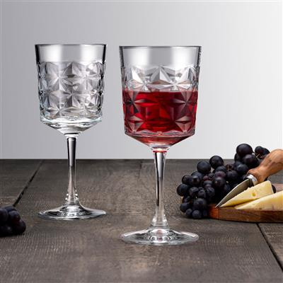 جام پایهدار Pasabahce مدل Estrella با فرم منحنی و شیشه شفاف، مناسب مهمانی و پذیرایی