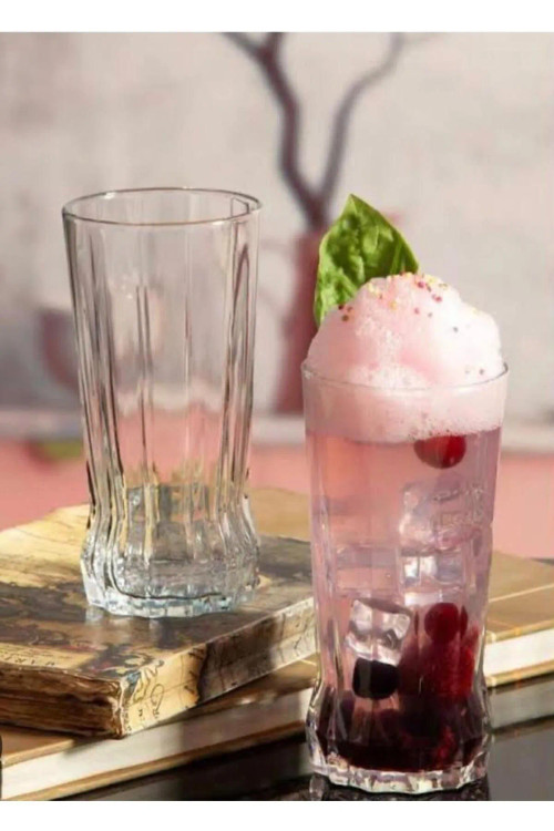 ست ۶ عددی لیوان بلند شیشهای پاشاباغچه مدل گایا کد 420755، مناسب نوشیدنیهای سرد و گرم