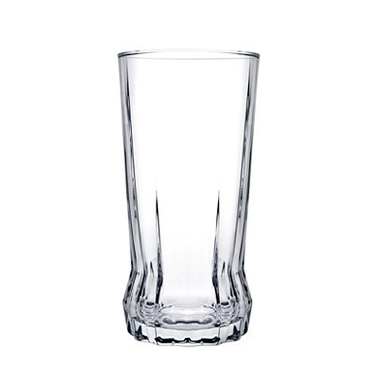 لیوانهای بلند شیشهای پاشاباغچه مدل گایا با طراحی مدرن و پایه ضخیم