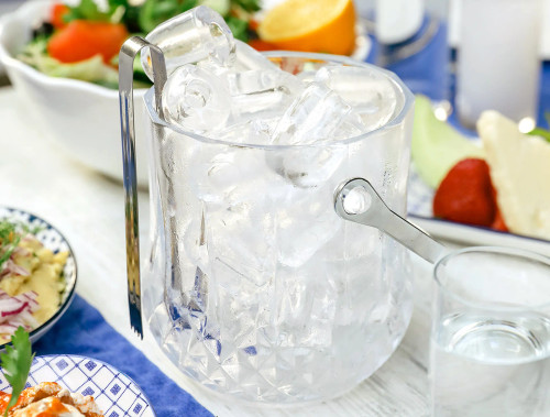 یخدان شیشهای دستهدار مادام کوکو مدل AUDREY کد 12139 شفاف و شیک مناسب پذیرایی