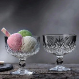 ست 2 عددی بستنی خوری شیشهای پاشاباغچه مدل تایملس با طراحی مینیمال و زیبا