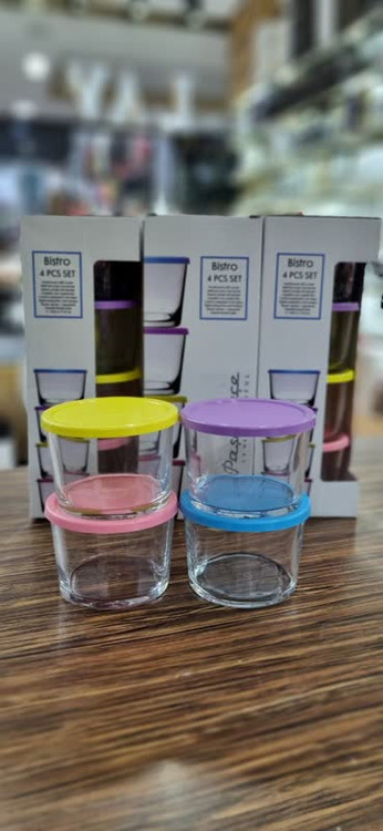 ظروف شیشهای دربدار Pasabahce Bistro مناسب سرو و نگهداری خوراکیها