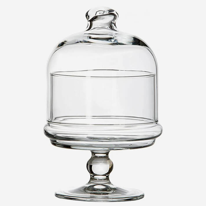 ظرف شفاف پایهدار برای پذیرایی کوکی و نقل در مجالس رسمی