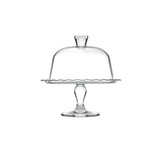 کیکخوری پایهدار کریستال پاشاباغچه مدل Petite در پسزمینه مینیمال