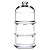 ظرف شیشهای چند طبقه پاشاباغچه برای نگهداری و سرو تنقلات بهصورت مجزا