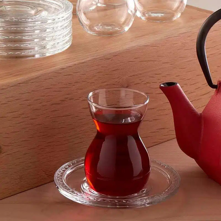 خرید ست فنجان و نعلبکی ۱۲ پارچه پاشاباغچه مدل Etkin کد 96575 – مناسب مهمانی و استفاده روزمره