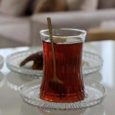 فنجان و نعلبکی شیشهای پاشاباغچه مدل الیسا ELYSIA کد 950097 – مناسب سرو قهوه و نوشیدنی گرم