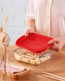 دیس شیشهای دربدار پاشاباغچه مدل Borcam کد 59024 مناسب استفاده در فر و فریزر