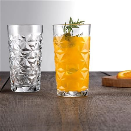 لیوان شیشهای بلند پاشاباغچه مدل استرلا 520805 مناسب سرو نوشیدنی