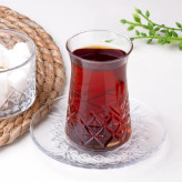 ست 6 عددی استکان شیشهای تراشدار پاشاباغچه مدل تایملس