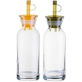 ظرف شیشهای دربدار مناسب سرو و نگهداری روغن زیتون، سرکه و آبلیمو – ست ۲ عددی