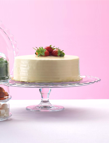 ظرف سرو شیشهای پایهدار برای کیک و دسر مدل Patisserie از برند Pasabahc
