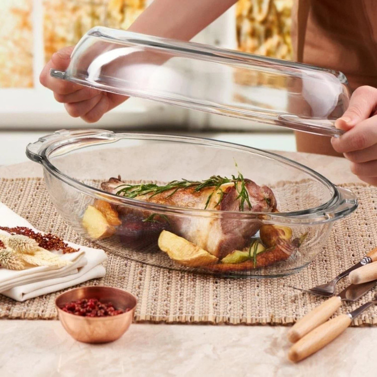 تابه شیشهای دربدار پاشاباغچه مدل Borcam کد ۵۹۰۶۲ – مناسب فر و مایکروویو