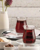 ست ۱۲ پارچه استکان و نعلبکی پاشاباغچه مدل لینکا کد 96572 – شفاف و مقاوم مناسب سرو چای و دمنوش