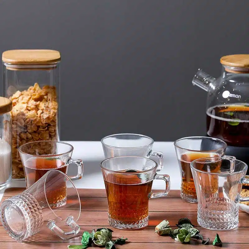 ست ۶ عددی لیوان شیشه‌ای پاشاباغچه مدل گوارس کد 55703 با طراحی ساده و شفاف