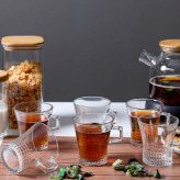 ست ۶ عددی لیوان شیشهای پاشاباغچه مدل گوارس کد 55703 با طراحی ساده و شفاف