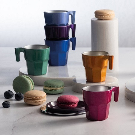 شات قهوهخوری رنگی مدل کازابلانکا ست ۴ عددی