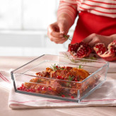 ظرف پخت و پز پیرکس مربعی پاشاباغچه بورجام با کیفیت و دوام بالا