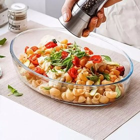 تابه پیرکس بیضی پاشاباغچه مدل بورجام کد 59074 با کیفیت حرارتی بالا