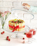 کیکخوری پایهدار بلور پاشاباغچه مدل 95200 برای پذیرایی مجلسی