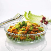 تابه گرد شیشهای پاشاباغچه سری بورجام کد 59014 مناسب فر و ماکروویو