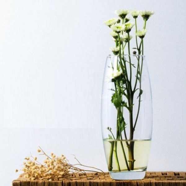 گلدان شیشه‌ای پاشاباغچه مدل خمره‌ای کد 43966 با طراحی کلاسیک