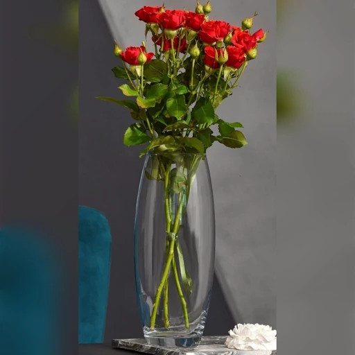 گلدان شیشهای پاشاباغچه مدل خمرهای کد 43966