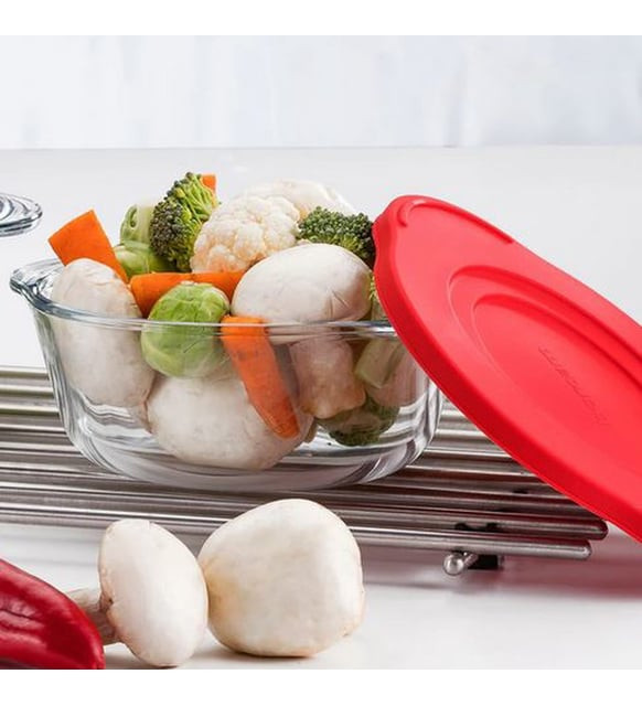 قابلمه پیرکس دربدار پاشاباغچه سری Borcam کد ۵۹۱۲۳ مناسب فر و مایکروویو