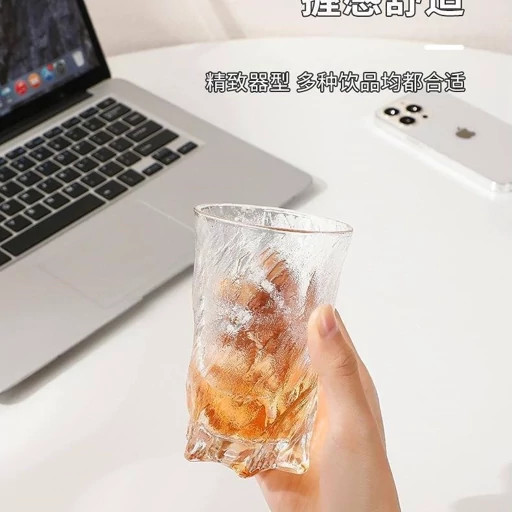 لیوان دفرمه یخی دلی گلس شفاف و مقاوم