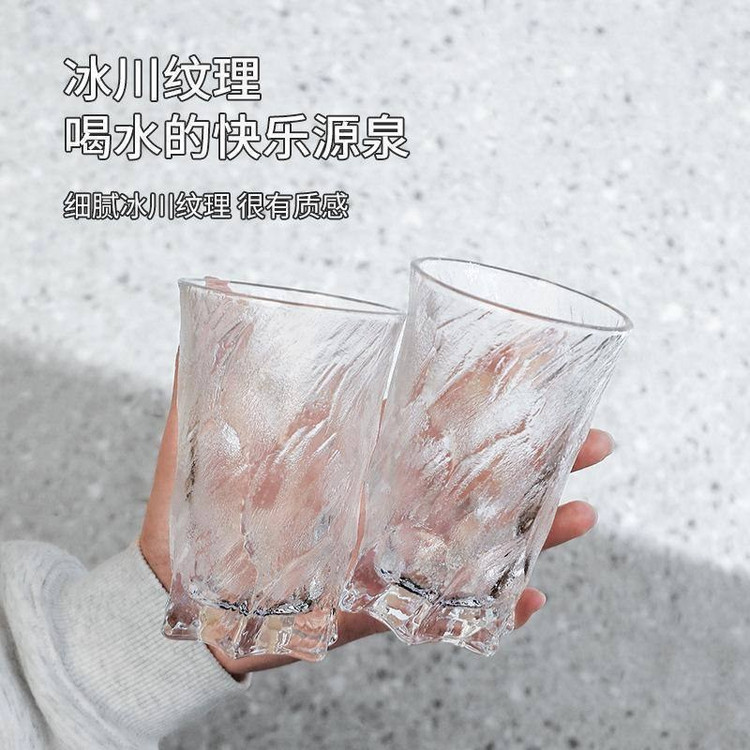 ست شش عددی لیوان بلند دلی گلس مدل یخی دفرمه برای پذیرایی