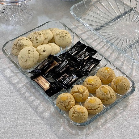اردوخوری شیشهای پاشاباغچه مدل ELEGANT مناسب سرو شیرینی و شکلات