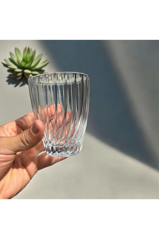 ست ۶ عددی لیوان تراشدار پاشاباغچه مدل BOUQUET کد 520185 با طراحی کلاسیک و شفافیت بالا