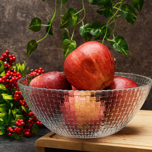 کاسه بلور حصیری پاشاباغچه مدل هابیتات کد 10458 با طراحی شفاف و زیبا