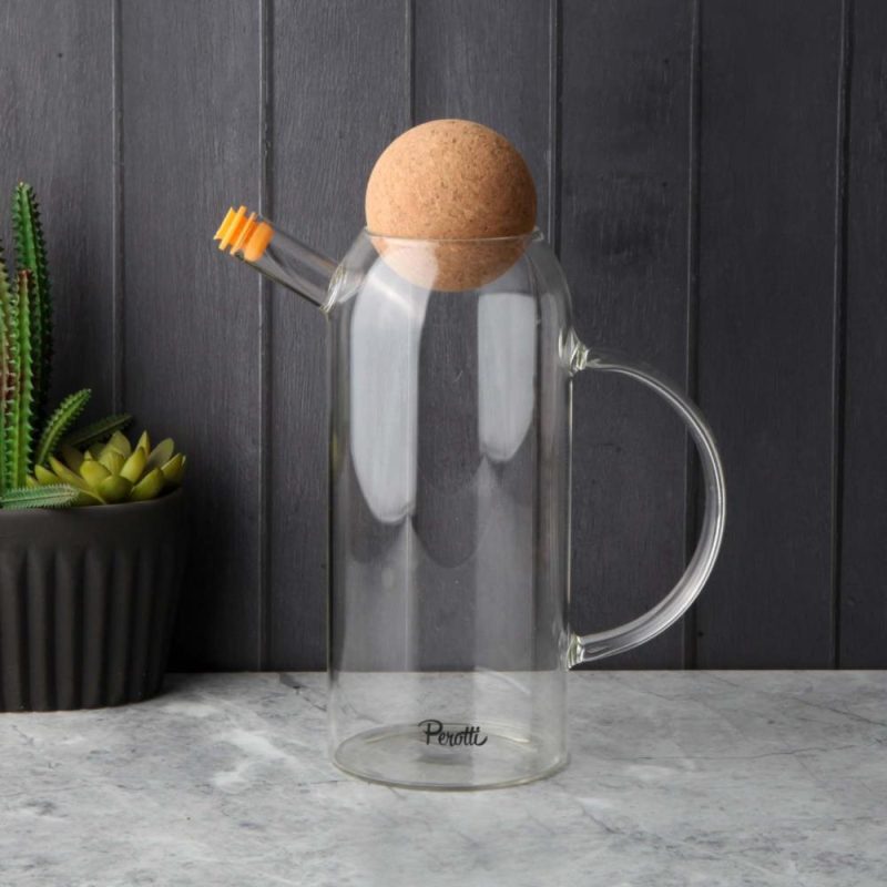 بطری شیشه‌ای Perotti مناسب نگهداری روغن، سرکه و مایعات آشپزی